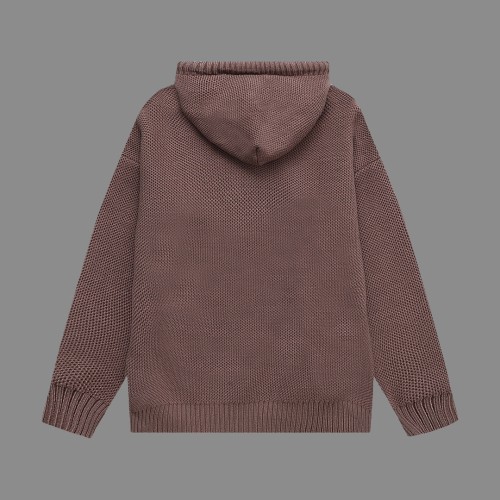 Prada Classic Triangle Logo Thick Wool Hoodie Sweater