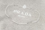 Prada New Lock Embroidered Logo Round Neck Sweater