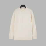 Prada New Lock Embroidered Logo Round Neck Sweater