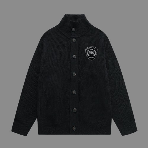 Balenciaga Classic Autumn/Winter Thick Needle Wool Coat Unisex Casual Cardigan Coat