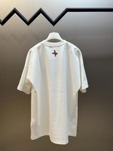 Dior Fashion Embroidered Logo Round Neck Short Sleeve Unisex Casual T-shirt