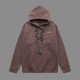 Prada Classic Triangle Logo Thick Wool Hoodie Sweater