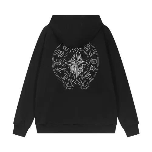 Chrome Hearts Unisex Classic Patchwork Embroidered Hoodie Zipper Jacket