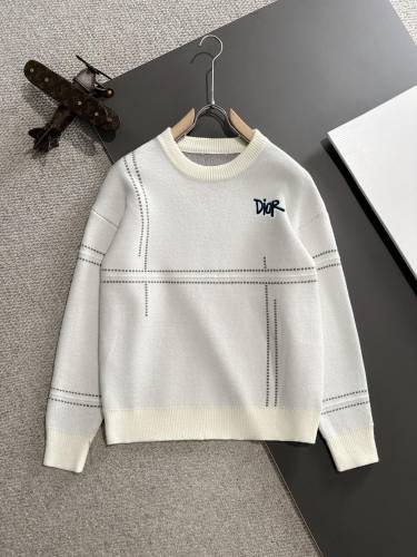 Dior Classic Versatile 3D Logo Round Neck Wool Sweater