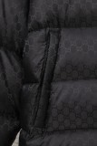 Gucci Classic Double G Contrast Splicing Ribbon Down Jacket