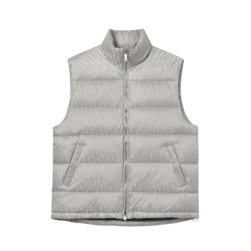 Dior Winter New Full Print CD Dark Flower Logo Down Vest