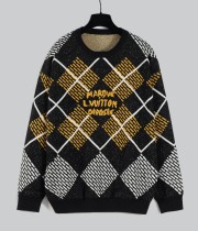 Louis Vuitton New Classic FullLogo Jacquard Casual Hoodie Sweater