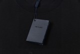 Prada New Fashion Triangle Logo Gradient Logo Letter Versatile Short Sleeve T-shirt