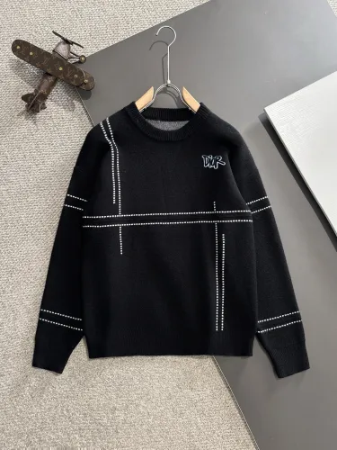 Dior Classic Versatile 3D Logo Round Neck Wool Sweater