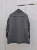 Prada New Retro Denim Gradient Zipper Coat