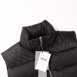 Dior Winter New Full Print CD Dark Flower Logo Down Vest
