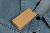 Burberry New Embroidered Logo Washed Denim Denim Coat