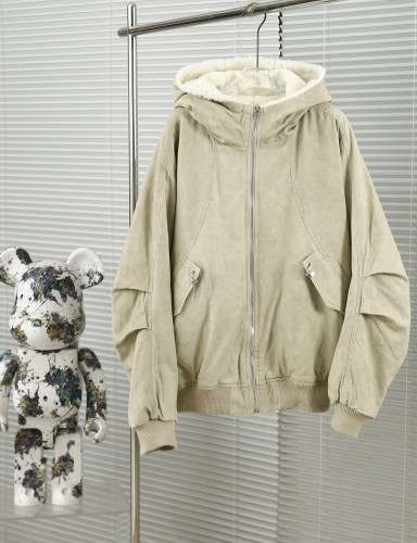 Balenciaga New Retro Inner Rabbit Fur Thick Warm Coat