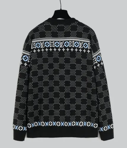 Louis Vuitton New Classic FullLogo Jacquard Casual Hoodie Sweater