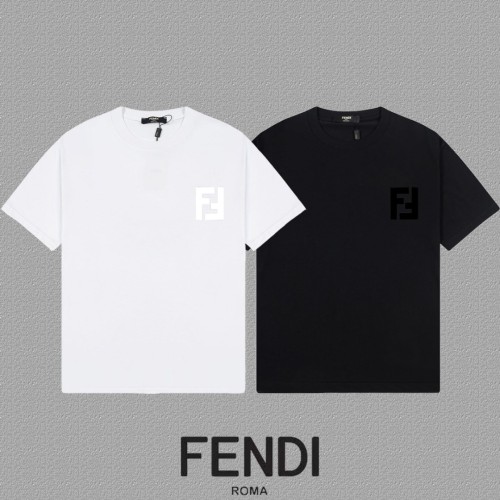 Fendi Classic Versatile Double F Offset Casual Short Sleeve T-shirt