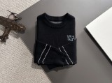 Dior Classic Versatile 3D Logo Round Neck Wool Sweater
