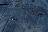 Chrome Hearts New Gradient Washable Sticky Leather Cross Cowboy Jacket