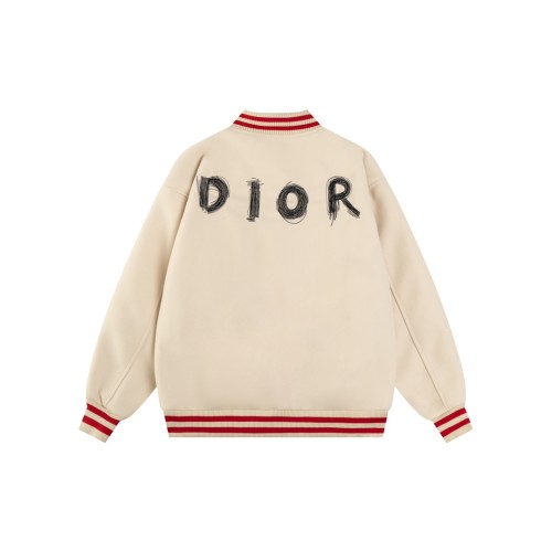 Dior Fashion Heavy Industries Towel Embroidered Woolen Coat