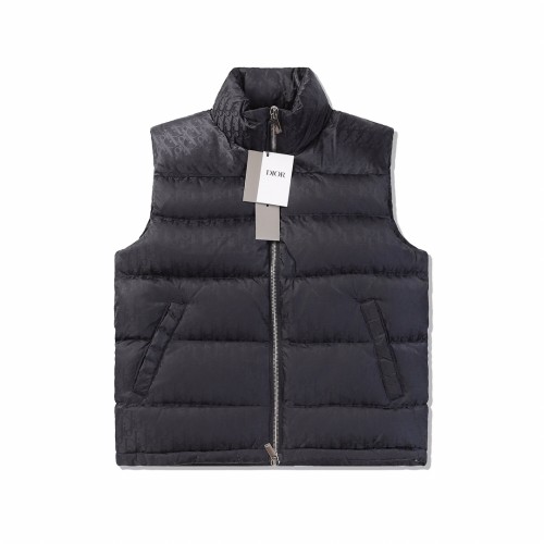 Dior Winter New Full Print CD Dark Flower Logo Down Vest