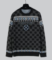 Louis Vuitton New Classic FullLogo Jacquard Casual Hoodie Sweater