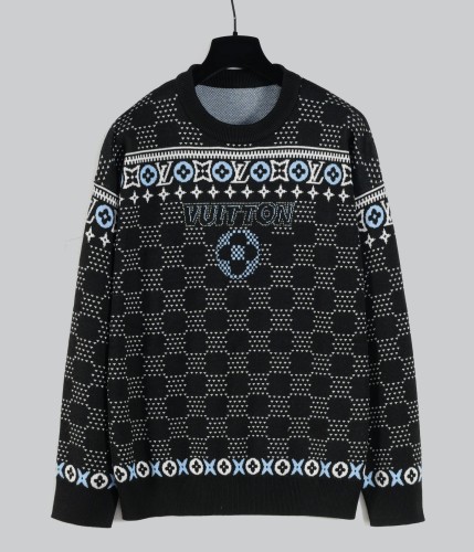 Louis Vuitton New Classic FullLogo Jacquard Casual Hoodie Sweater