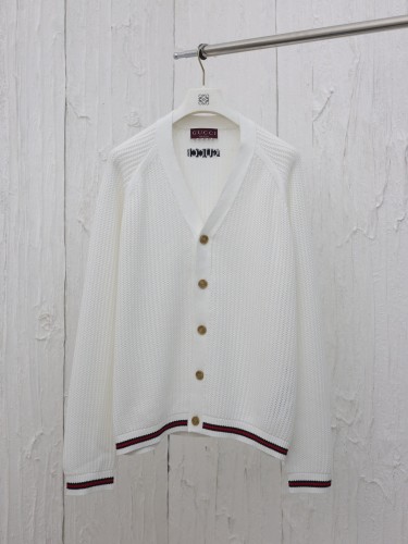Gucci New Fashion Decoration Ribbon Hollow Knitted Cardigan