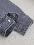 Prada New Retro Denim Gradient Zipper Coat
