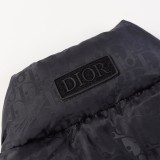 Dior Winter New Full Print CD Dark Flower Logo Down Vest