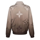 Louis Vuitton Unisex Classic Clover Logo Printed Gradient Stand Up Collar Jacket Coat