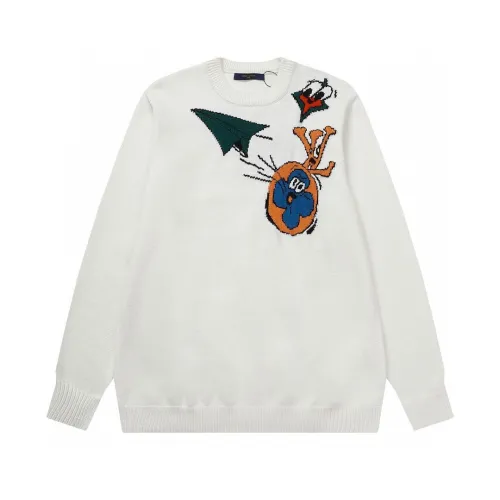 Louis Vuitton Classic Color blocked Jacquard Round Neck Sweater