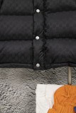 Gucci Classic Double G Contrast Splicing Ribbon Down Jacket