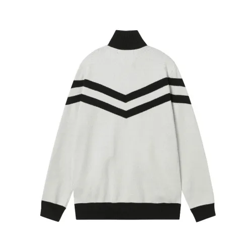 Louis Vuitton Fashion Color Blocked Retro Knitted Zipper Cardigan Coat