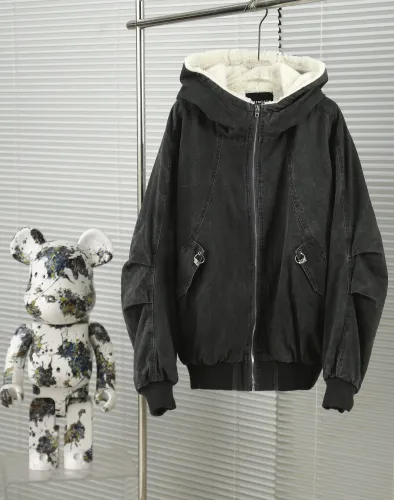 Balenciaga New Retro Inner Rabbit Fur Thick Warm Coat