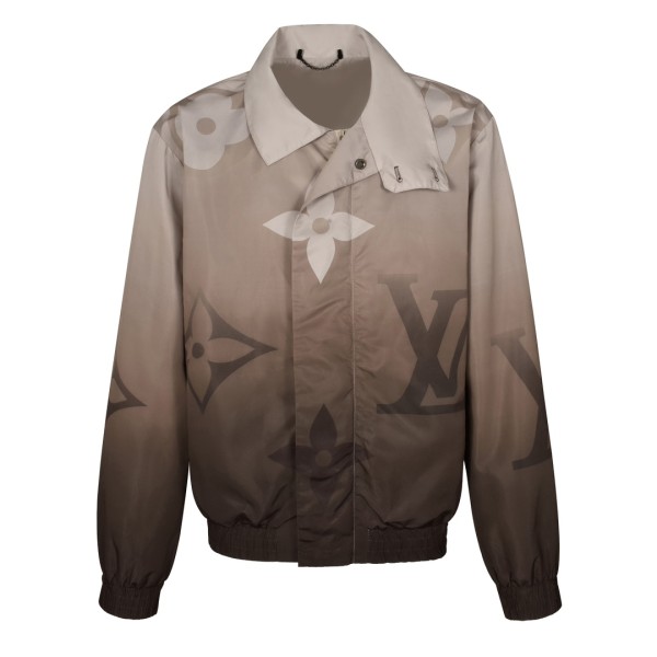 Louis Vuitton Unisex Classic Clover Logo Printed Gradient Stand Up Collar Jacket Coat