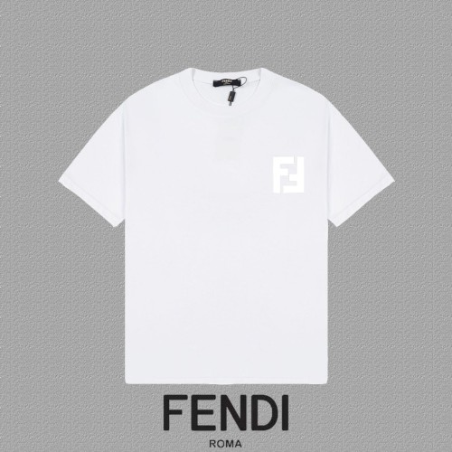 Fendi Classic Versatile Double F Offset Casual Short Sleeve T-shirt