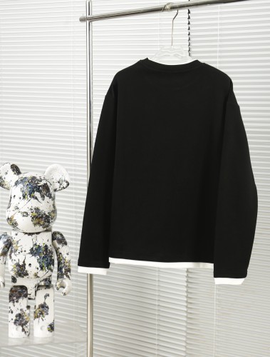 Prada Fashion Fake Two Piece Velvet Base Long Sleeve