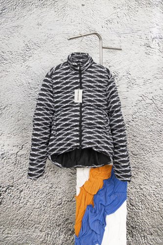 Balenciaga Fashion Full Oblique Letter Down Cotton Jacket