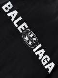 Balenciaga Classic Logo Printed Water Washed Zipper Hoodie Coat
