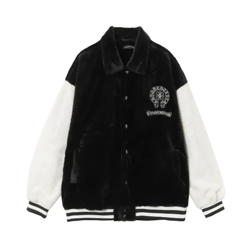Chrome Hearts New Rabbit Mink Embroidered Sanskrit Cross Coat