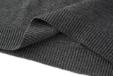 Louis Vuitton Classic Inlaid Dark Pattern Half Zipper Polo Wool Sweater