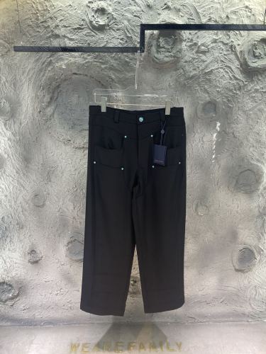 Louis Vuitton Fashion New Women's Turquoise Wool Pants