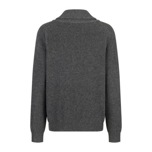 Louis Vuitton New Classic Cashmere Blended Leather Label Cardigan Sweater