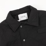 Dior Fashion Lamb Wool Splicing Baseball Jacket Jacket