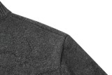 Louis Vuitton Classic Inlaid Dark Pattern Half Zipper Polo Wool Sweater