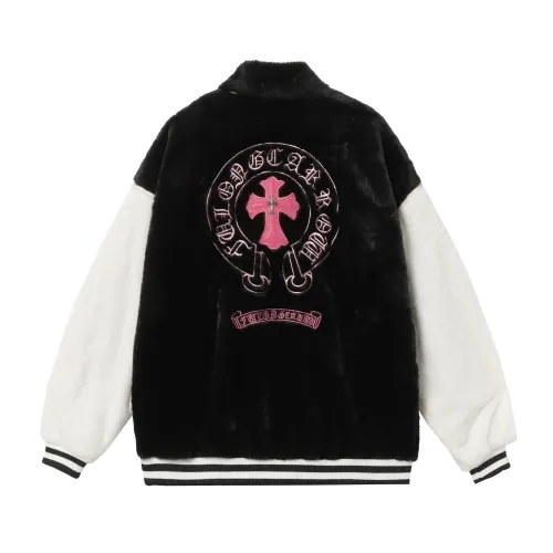 Chrome Hearts New Rabbit Mink Embroidered Sanskrit Cross Coat