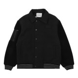 Dior Fashion Lamb Wool Splicing Baseball Jacket Jacket