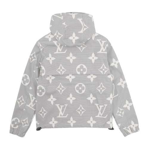 Louis Vuitton Fashion Floral Full Print Casual Windbreaker Zipper Coat