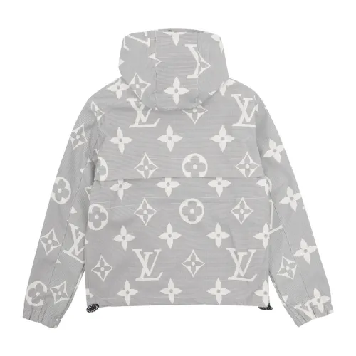 Louis Vuitton Fashion Floral Full Print Casual Windbreaker Zipper Coat