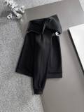 Balenciaga Classic Logo Printed Water Washed Zipper Hoodie Coat
