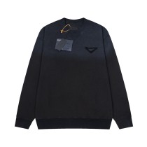 Prada New Retro Gradient Tie dye Hoodie Unisex Washed Casual Sweatshirt